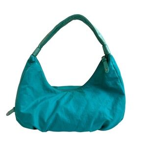 Hobo International Nylon Leather Teal Hobo Purse Bag